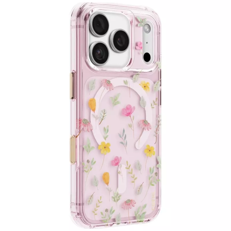 UNIQ Coehl Evie cover per iPhone 18 Pro / 17 Pro, ricarica magnetica, rosa