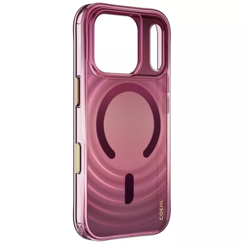 UNIQ Coehl Vela cover per iPhone 18 Pro / 17 Pro, ricarica magnetica, bordeaux