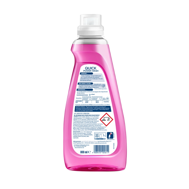 Dr.Beckmann Quick Power Wash Color Protect detersivo liquido, 800 ml