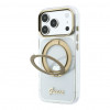 Guess HC MagSafe IML Ring Stand 360 Script Metal Logo cover per Apple iPhone 18 Pro, trasparente
