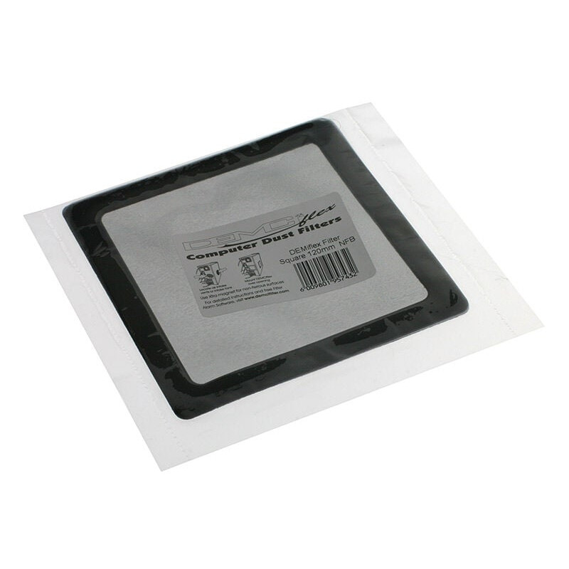 DEMCiflex filtro antipolvere 120 mm, quadrato, nero (129,4 x 129,4 mm)