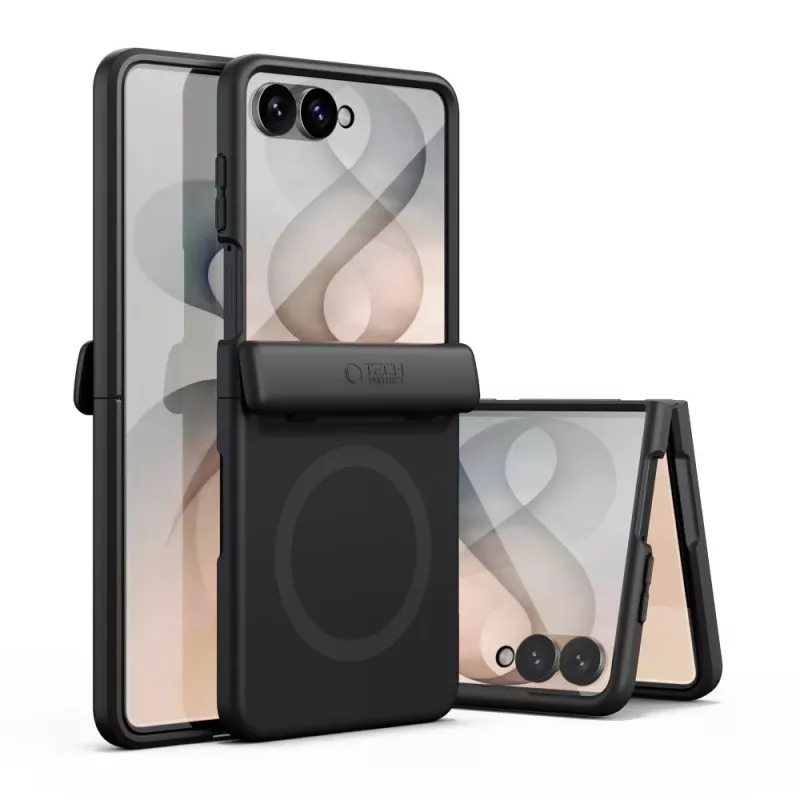 Tech-Protect Kevlar Aura cover MagSafe per Samsung Galaxy Z Flip 8, nero