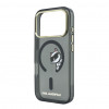 Karl Lagerfeld HC MagSafe IML Peekaboo Print & Metal Frame cover per Apple iPhone 18 Pro, nero