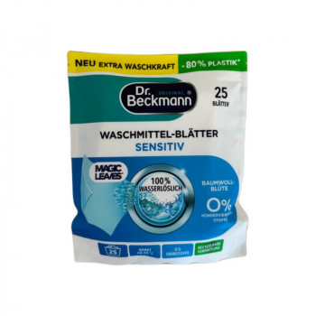 Dr.Beckmann Magic Leaves Fogli detergente per pelli sensibili, 25 pz.
