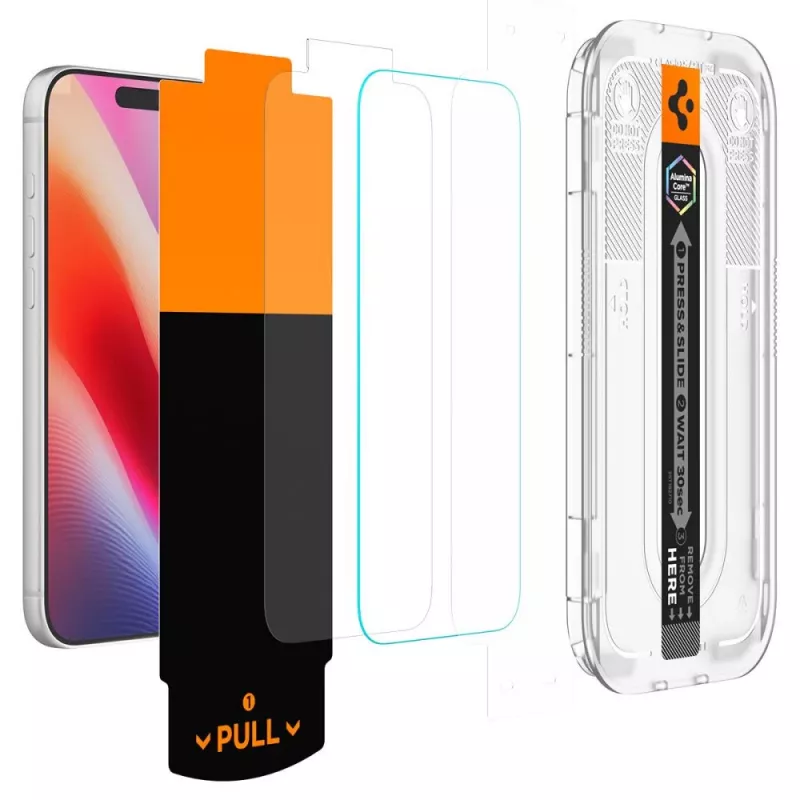 Spigen Glas.TR EZ Fit Pro HD AC confezione da 2 vetro temperato iPhone 16 Pro Max / 17 Pro Max / 18 Pro Max trasparente