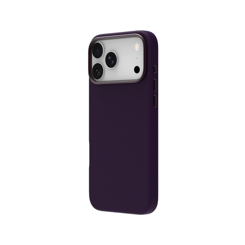 Just Must JM custodia in pelle con MagSafe per iPhone 18 Pro Max, viola