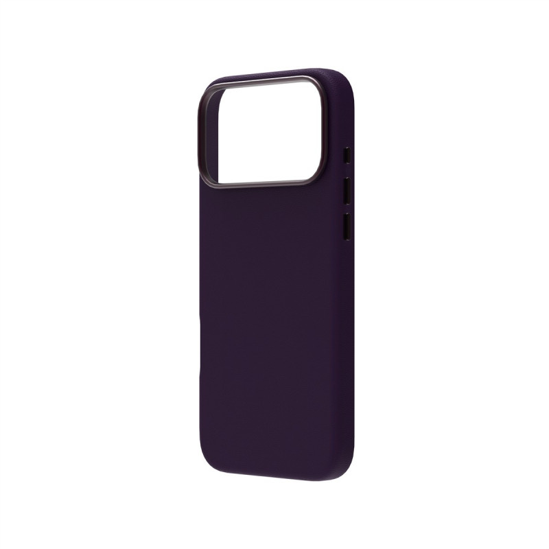 Just Must JM custodia in pelle con MagSafe per iPhone 18 Pro Max, viola