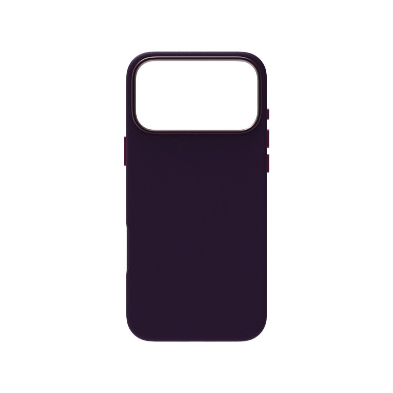 Just Must JM custodia in pelle con MagSafe per iPhone 18 Pro, viola