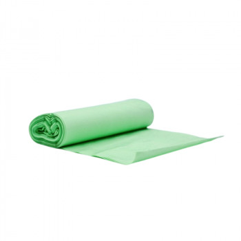 BioBag sacchetti per rifiuti compostabili, 30 l, 50 x 57 cm, 16 µm, verde, 14 pezzi per rotolo