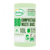BioBag sacchetti compostabili per rifiuti 10 l, 42x54 cm, 15 micron, 20 pz. per rotolo, verde