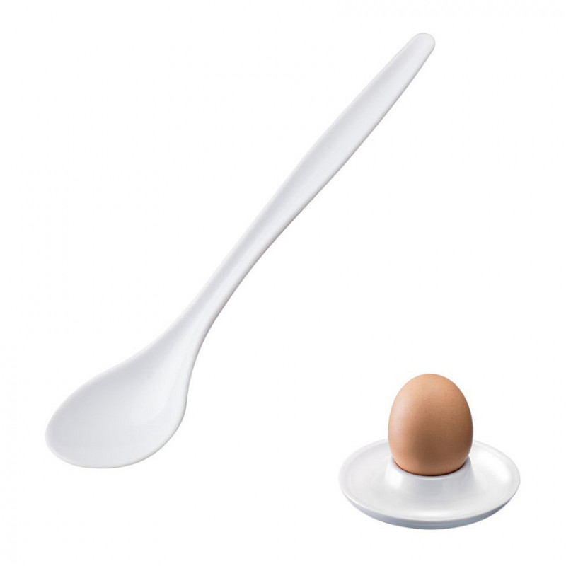 Westmark cucchiai da uovo, set da 6, 14,5 cm, plastica bianca