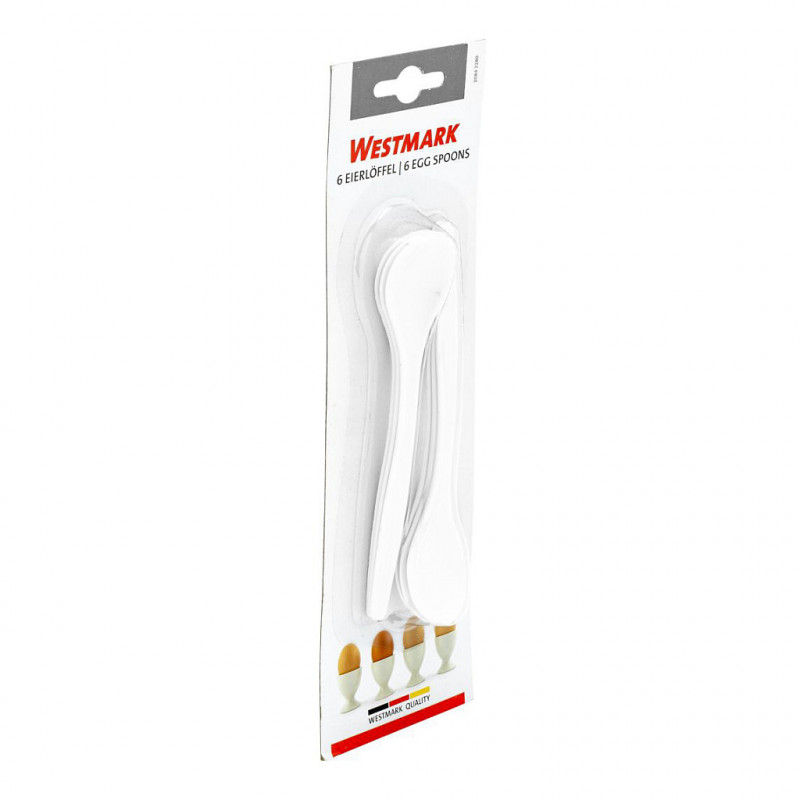 Westmark cucchiai da uovo, set da 6, 14,5 cm, plastica bianca