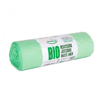 BioBag sacchetti compostabili per rifiuti 140 l, 87 x 130 cm, 17 micron, verde (3 pezzi per rotolo)