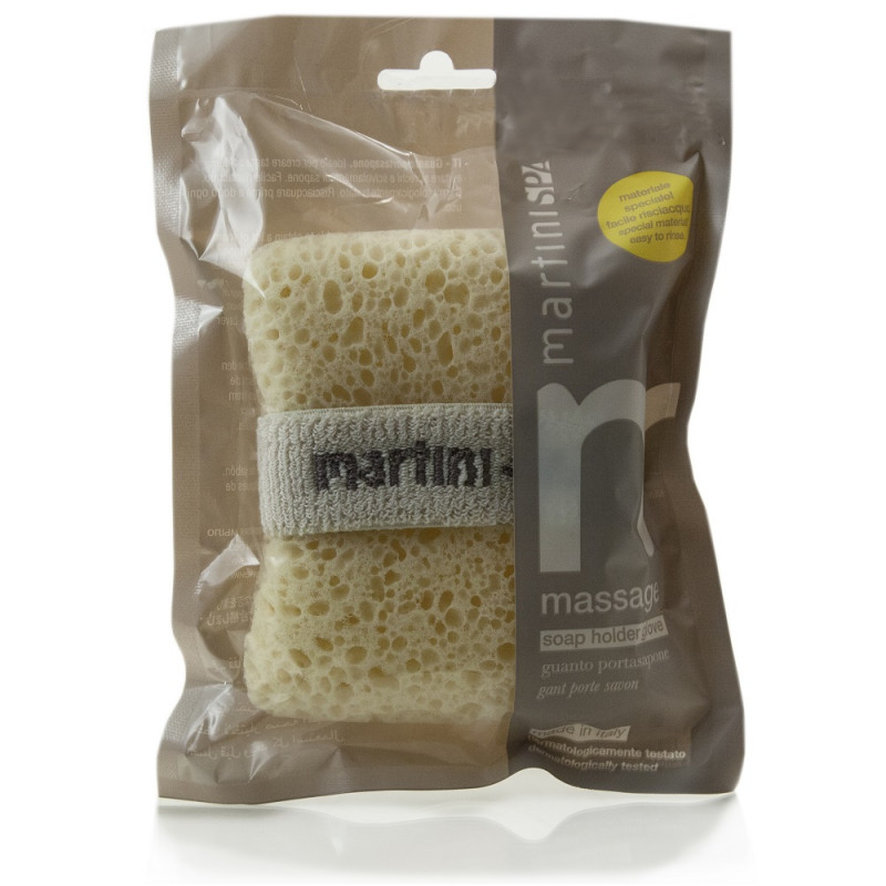 Martini spugna idrofila con portasapone, naturale