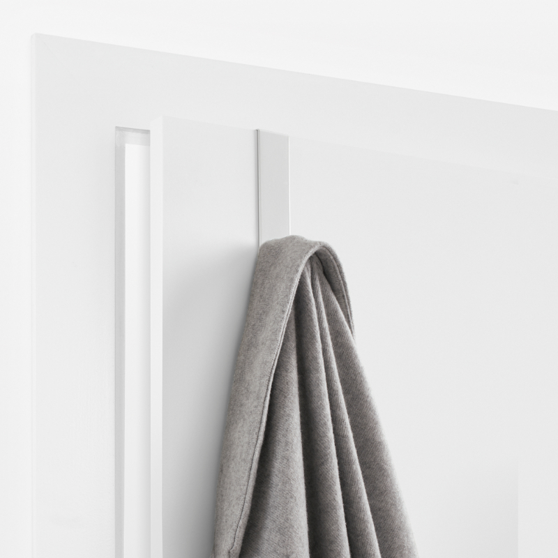 Rayen gancio da porta per appendere, 1 gancio, bianco