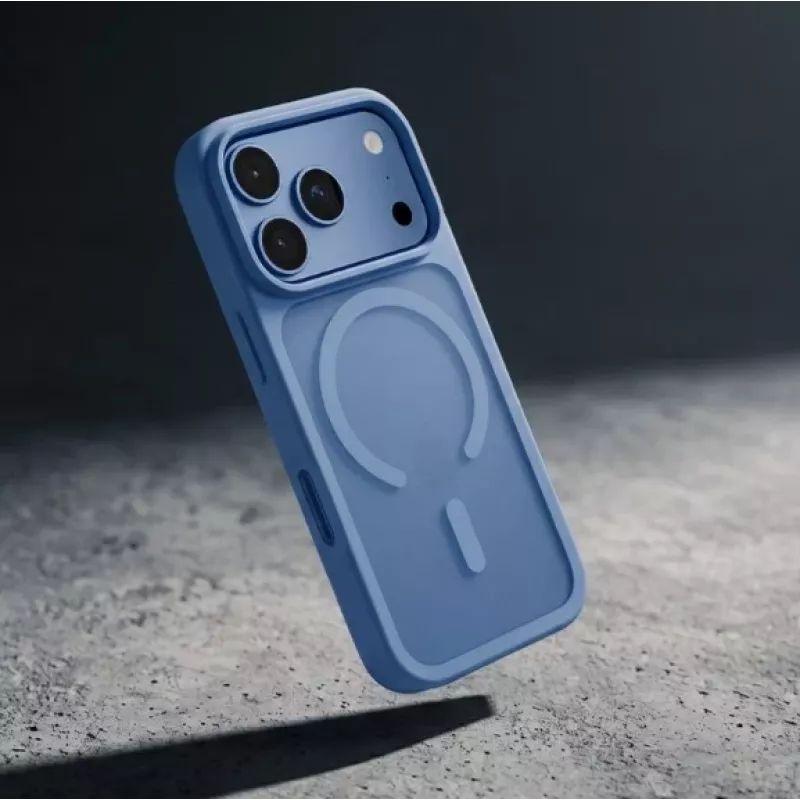 Crong Matte Magnetic custodia MagSafe per iPhone 18 Pro / 17 Pro, blu