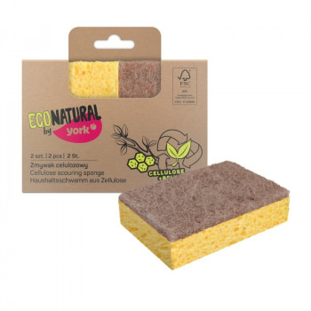 York Eco Natural spugna in cellulosa per lavare i piatti ECO 2 pz.