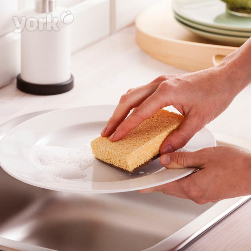 York Eco Natural spugna in cellulosa per lavare i piatti ECO 2 pz.