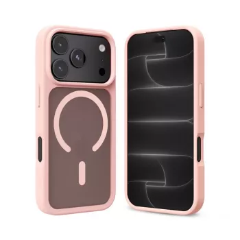 Crong Matte Magnetic custodia MagSafe per iPhone 18 Pro / 17 Pro, rosa