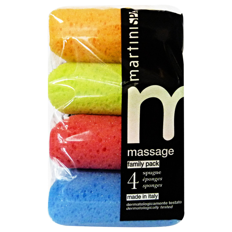 Martini Square spugne da bagno, colori assortiti, 4 pz.