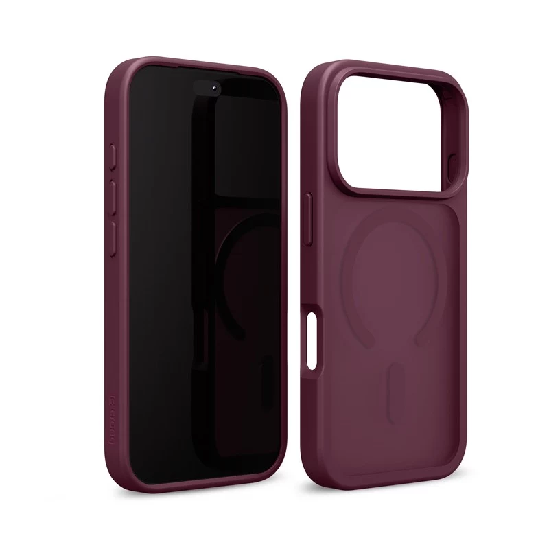 Crong Matte Magnetic custodia MagSafe per iPhone 18 Pro / 17 Pro, bordeaux