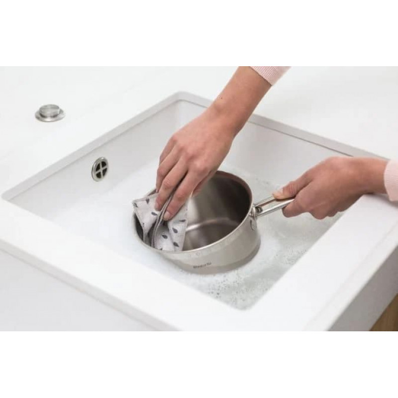 Brabantia panni in microfibra, 30 x 30 cm, grigio scuro, 2 pz.