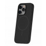 iLike Apple iPhone 16 Pro Max custodia in silicone Soft Touch con magnete, nero