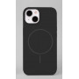 iLike Apple iPhone 15 custodia in silicone Soft Touch con magnete, nero