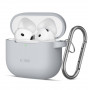 Tech-Protect Crayon Silicone Hook custodia per Apple AirPods 4, grigio