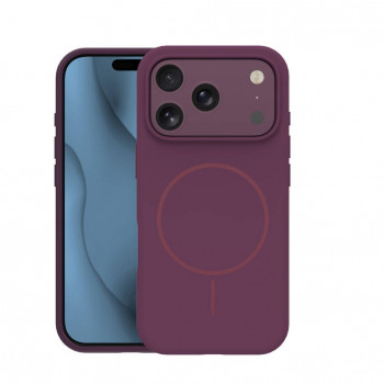 TFO Silicone Thin Mag custodia per iPhone 17 Pro Max / iPhone 18 Pro Max 6.9 inch, ciliegia scuro