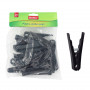 Sauber gancio appendiabiti in plastica, 20 pz., nero