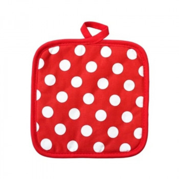 Asi Collection sottobicchiere termoresistente rosso con pois bianchi