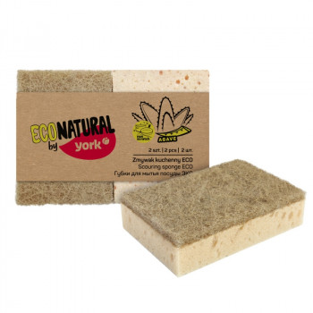 YORK Eco Natural spugna per piatti, 2 pz.