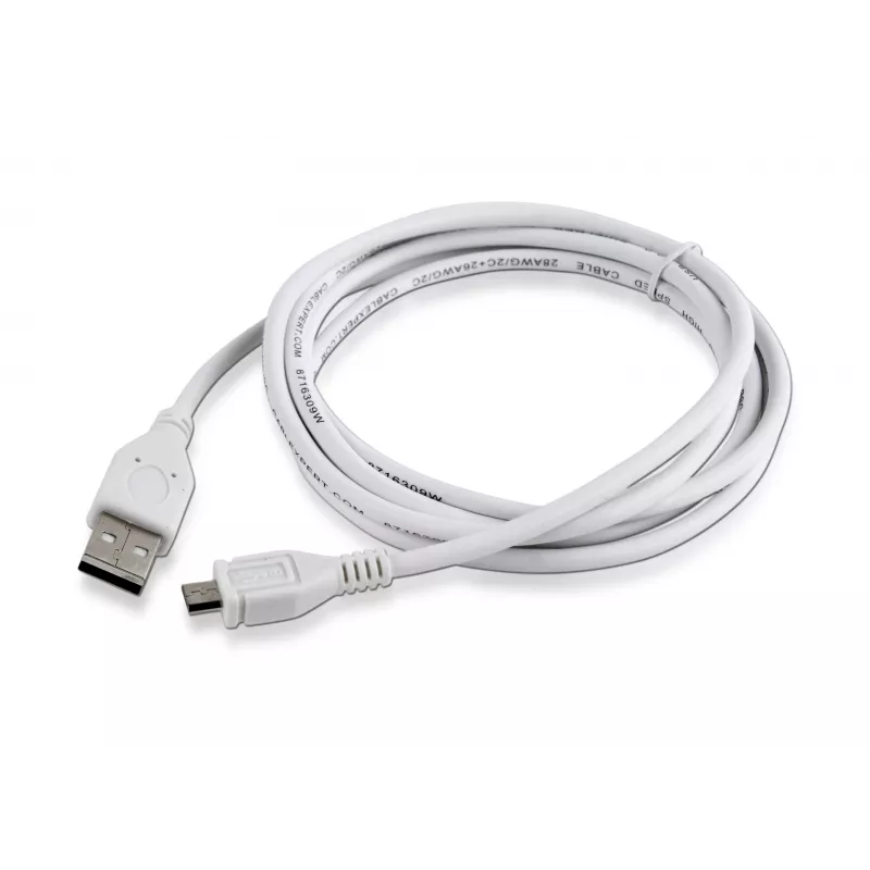 Gembird CCP-mUSB2-AMBM-6-W cavo USB 2.0 A a Micro-USB B, 1,8 m, bianco