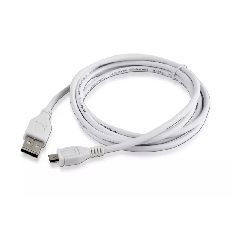 Gembird CCP-mUSB2-AMBM-6-W cavo USB 2.0 A a Micro-USB B, 1,8 m, bianco
