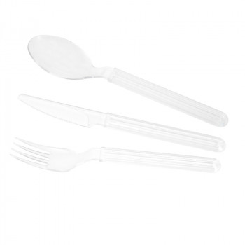 Giostyle set posate (forchetta, coltello, cucchiaio) Trippy bianco