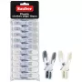 Sauber ganci appendiabiti in plastica 10 pezzi verde/giallo/grigio