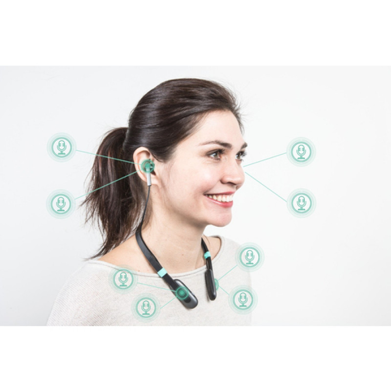 BakkerElkhuizen Tilde Air Premium ANC cuffie wireless a collo con microfono, nero