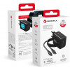 Forcell F-Energy GaN III VT-60 60W PD QC 4.0+ alimentatore 2x USB-C nero + cavo USB-C