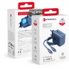 Forcell F-Energy GaN III VT-60 60W PD QC 4.0+ alimentatore 2x USB-C blu navy + cavo USB-C