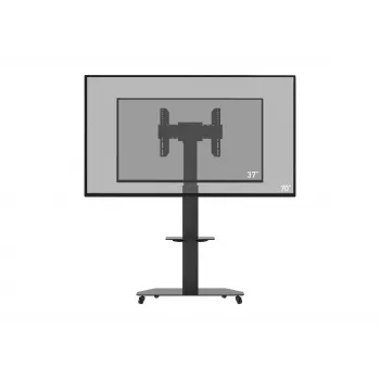 celexon Professional Adjust-3770MP carrello TV per schermi piatti 32-70 pollici (81,3-177,8 cm), alluminio anodizzato e vetro satinato, nero