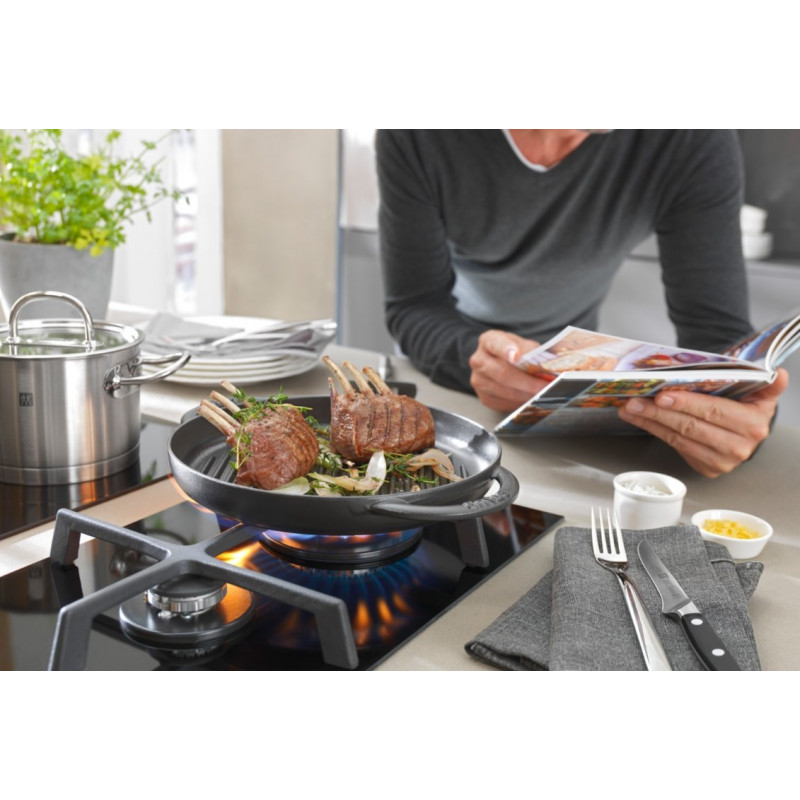 STAUB padella rotonda per grigliare in ghisa con due manici 40509-522-0 - grafite 26 cm