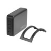 Logilink caricabatterie da scrivania USB-C, 240 W, GaN, 4 porte, 4x USB-C (PD), nero