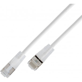Wirewin cavo patch leggero SLIM Cat6a U/UTP, 10 Gigabit, 7,5 m, connettori trasparenti (SLIM-L-UU-K6A-TL 7.5 WT)