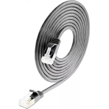 Wirewin cavo patch leggero SLIM Cat6a 10 Gigabit U/FTP, rotondo, Ø 3,8 mm, 0,15 m, nero