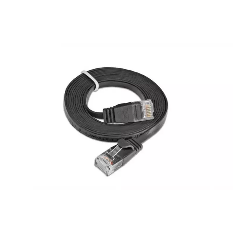 Wirewin cavo patch Slim Cat6 U/UTP RJ45, 0,1 m, nero