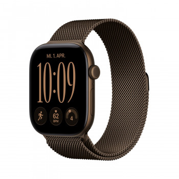 Apple Watch Series 12 GPS + Cellular 46mm cassa in alluminio Dark Bronze con cinturino Milanese Loop Dark Bronze - M/L