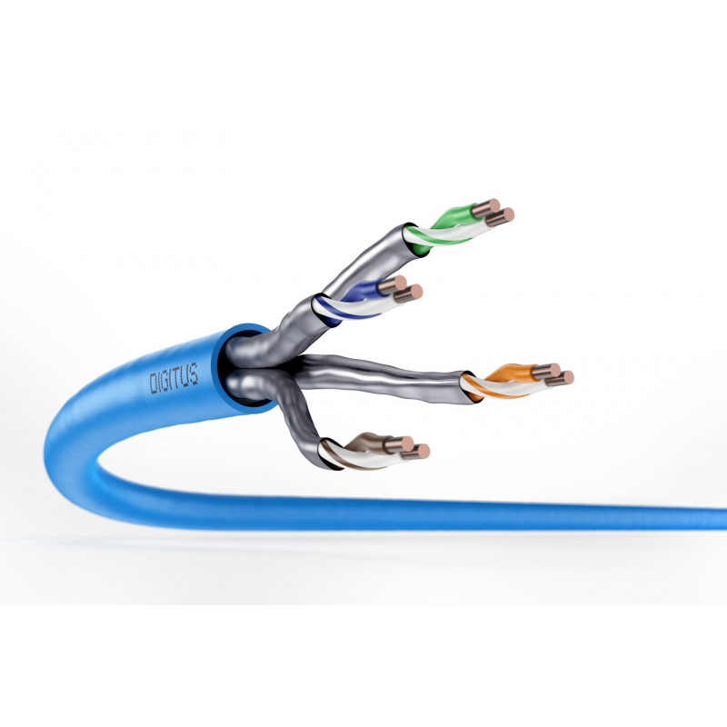 Digitus cavo di installazione Cat6a U/FTP, 100 m, blu, LSZH, simplex