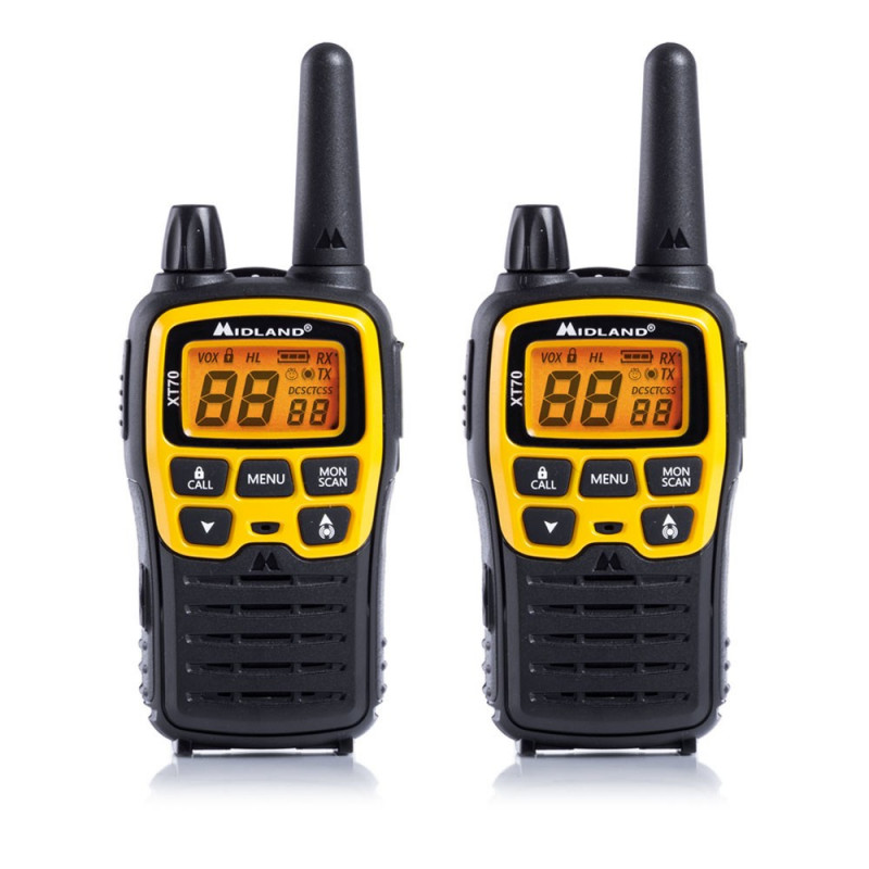 Midland XT70 Adventure ricetrasmittente, 93 canali, 433,075 - 446,09375 MHz, nero/giallo