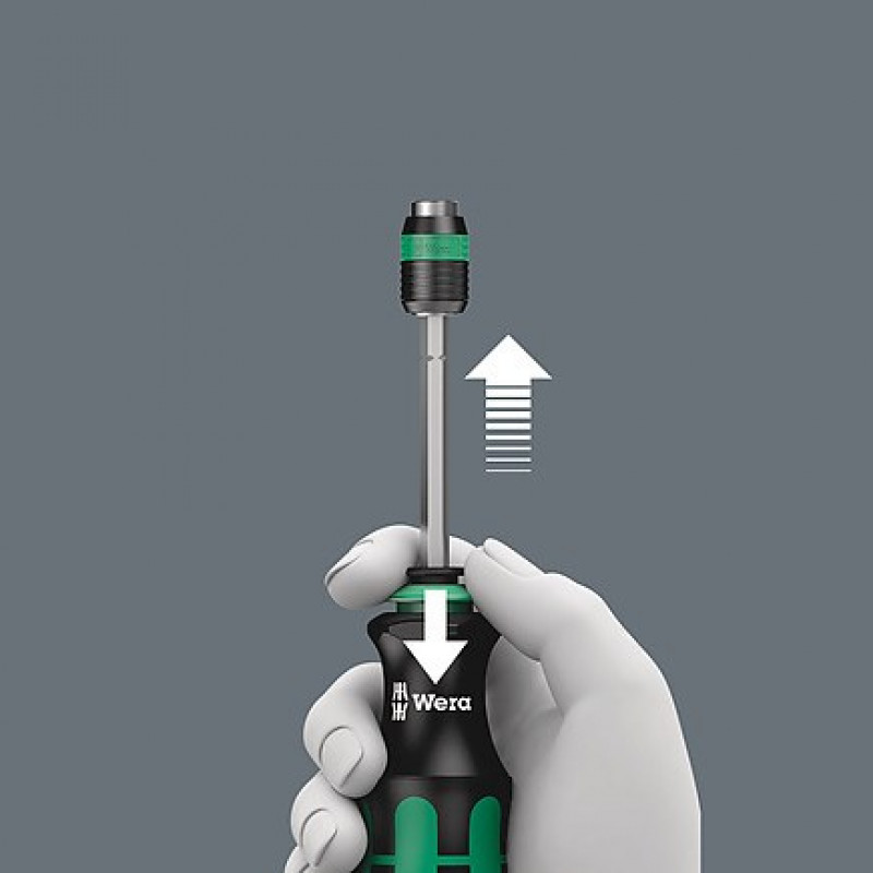 Cacciavite Wera con impugnatura e portabit magnetico 1/4 inch + 6 punte